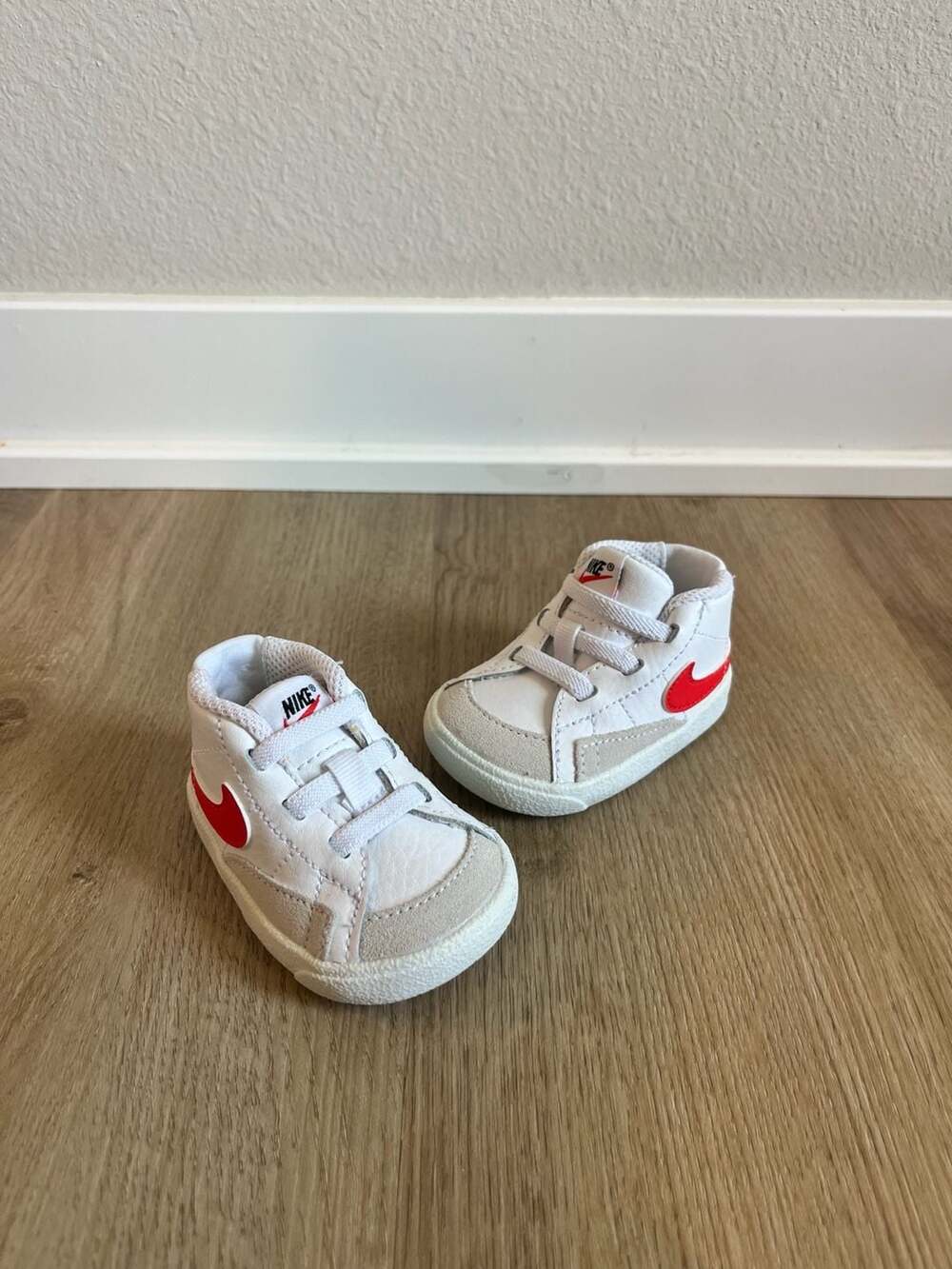 Nike Blazer, Baby Crib Sneakers, Mid 77, Red/White/Blue, Slip Ons, 1C